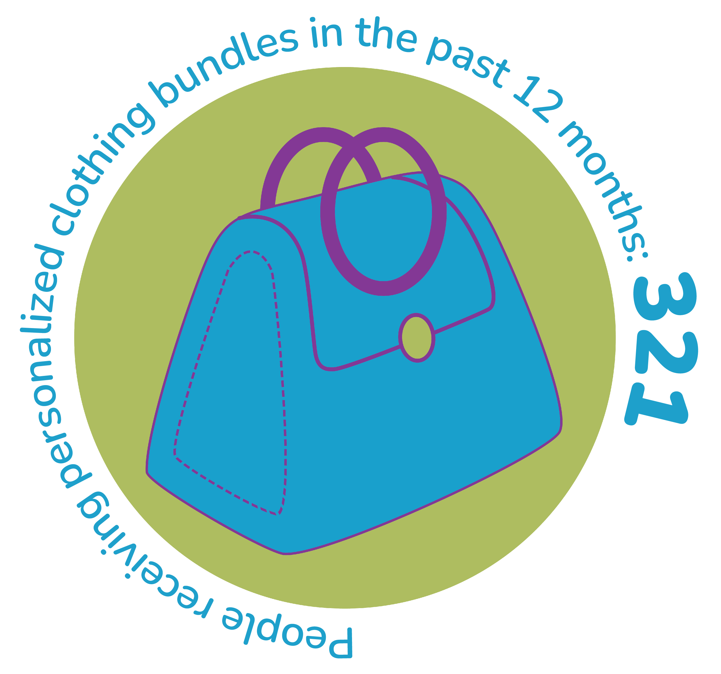 Purse icon with text